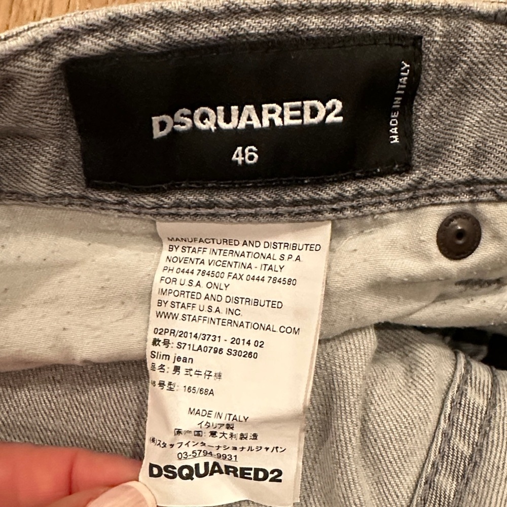 DSQUARED2 Light Gray Distressed Jeans - Picture 7 of 7